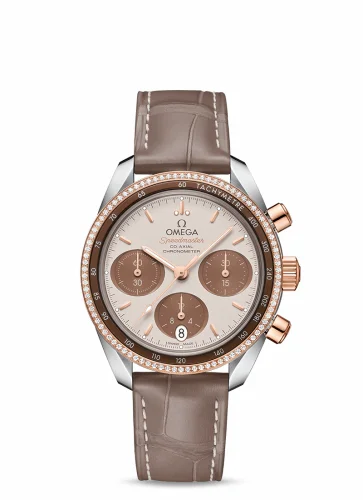 Omega Speedmaster Co-Axial 38 Stainless Steel / Sedna Gold / Diamond / Cappuccino 324.28.38.50.02.002 (32428385002002)